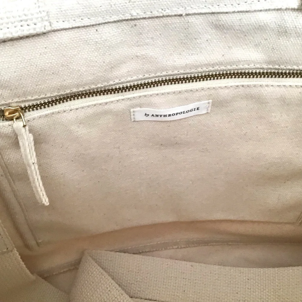 Anthropologie Canvas City Tote Bag Crossbody Satchel Paris New With Tag - Picture 11 of 11